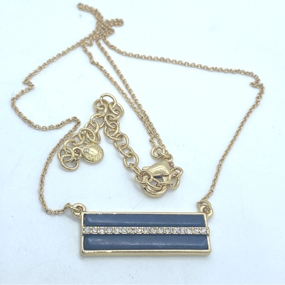 BAUBLEBAR Goldtone Bar Rhinestone Necklace - Picture 3 of 7